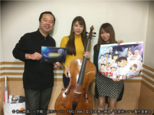 スワラジ収録スタジオにて、左からボク、新倉さん、夏怜さん