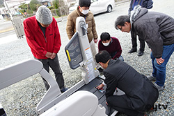 車両取扱い説明の様子