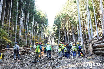 豪雨による災害状況の一部見学と現状説明