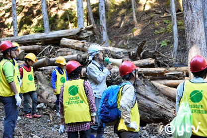 豪雨による災害状況の一部見学と現状説明
