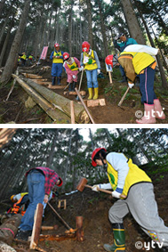 登山道修復作業