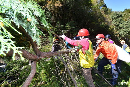 「丸太ベンチ」作成