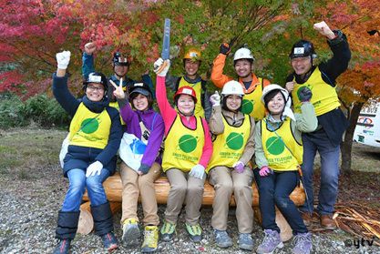 「丸太ベンチ」作成