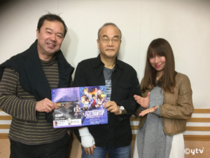 「スワラジ」収録スタジオにて、左から、ボク、こだまさん、夏怜さん。