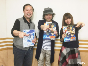 スワラジ収録スタジオにて。左からボク・檜山さん・夏怜さん。