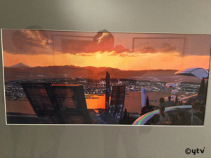 「シド・ミード展」写真撮影OKの作品「TOKYO2040」、カタログの表紙に使われてる絵で、1991年に描かれています。