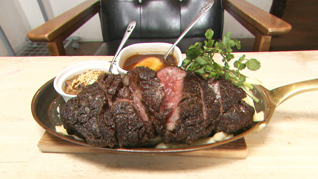 「熟成ブラックアンガスビーフ リブアイステーキ（５００ｇ）」①