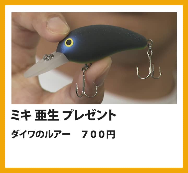 ミキ　亜生：ダイワのルアー　７００円