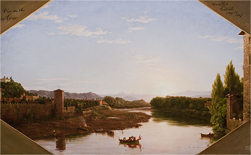 トマス・コール《アルノ川の眺望、フィレンツェ近郊》