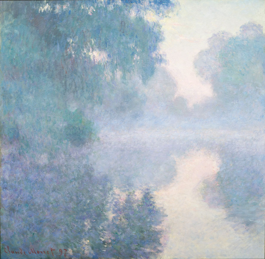 ジヴェルニー近くのセーヌ河支流、日の出