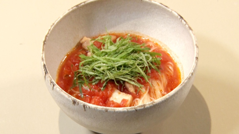トマトにゅうめん（ミシュランビブグルマン「PRESTAU」シェフ 藤葉家