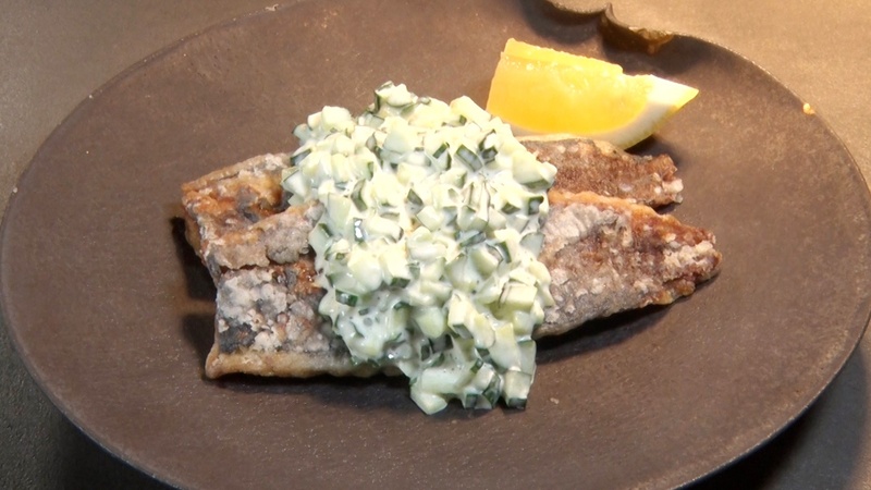 鯵のきゅうりマヨネーズ（ミシュラン セレクテッドレストラン「リヴィ」山田家）