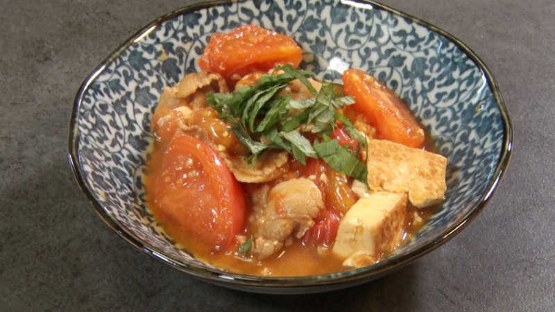 豚トマ豆腐
