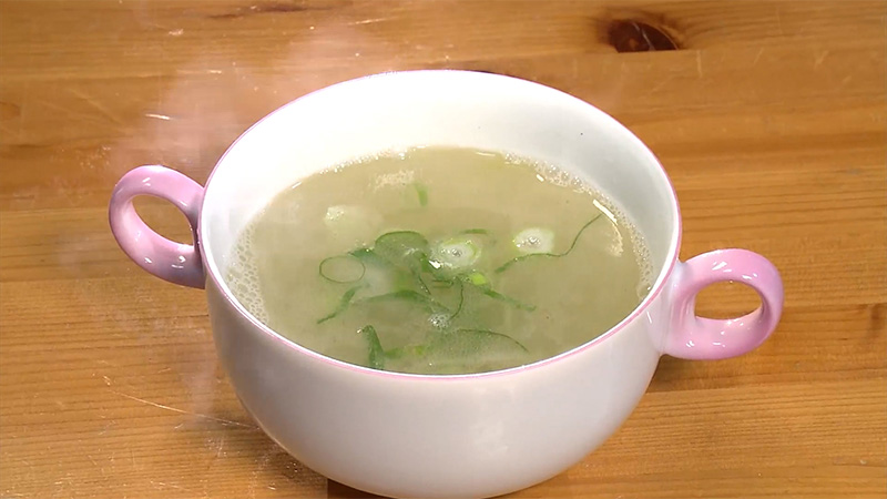 ティアラのササミ茹で汁スープ