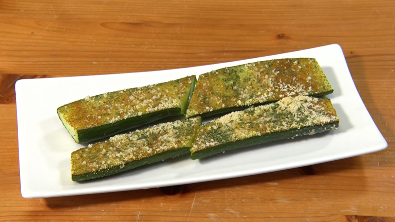 きゅうりのカレー粉焼き