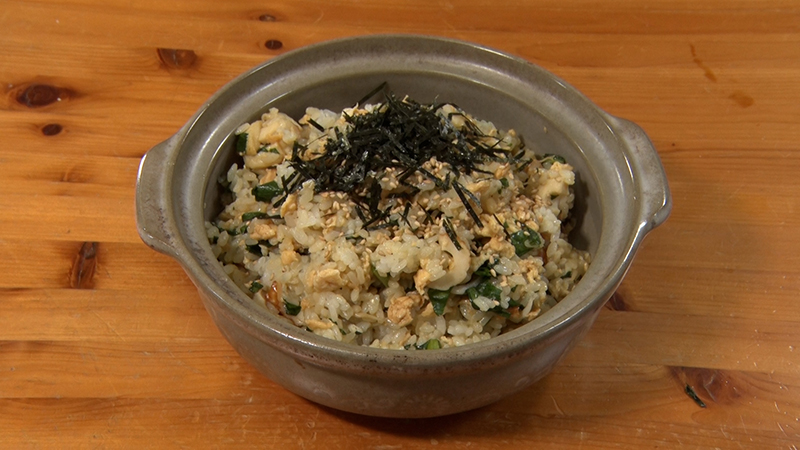 たまごとほうれん草ごはん