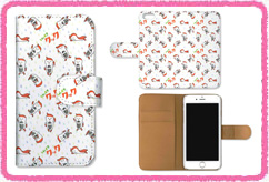 手帳型スマホケース デザインC